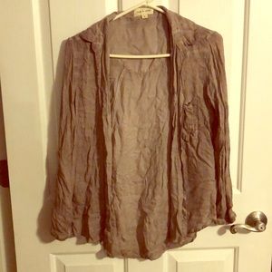 Light brown button down.